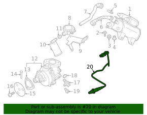 Lambda probe second BMW 6 F06 F12 12-18 640i, 640i xDrive, Upper, X3. 35i series, 3.0L turbo without hybrid, ActiveHybrid 7, 740i, Upstream, All, 3.0L turbo, 35i, X4. 35i series