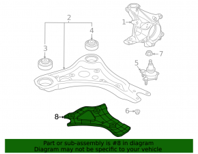 Front lower control arm trim, left, Volkswagen ID.4 23-25