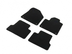 Set of Jeep Cherokee KL 15-23 black rag floor mats