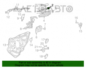 Chrysler 200 15-17 Front Right Outer Handle Cap