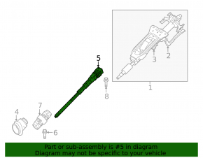 Steering shaft for BMW 3 Series E90 E92 07-12 without Servotronic