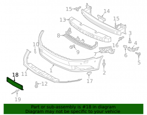 Front Bumper Number Plate Holder VW CC 08-17