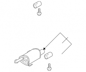 Subaru Forester 2013 SH rear muffler with barrels