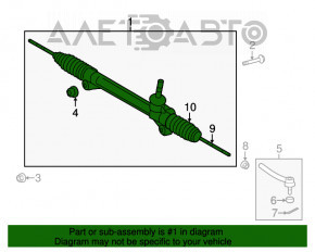 Steering rack Toyota Highlander 08-13 hybrid