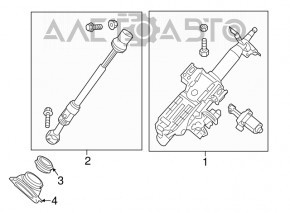 Steering column Nissan Murano z52 19- with servo drive
