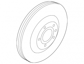 Front left brake disc for Audi A5 08-16 345/30mm