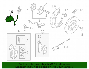 Front right brake hose for Audi A8 19-25