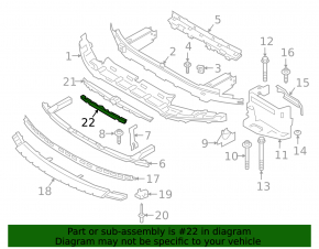 BMW 8 G15 G16 20-25 Front Bumper Absorber, Small