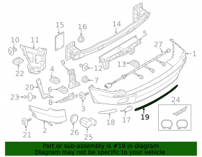 BMW X5 E70 11-13 M Sport rear bumper grille, rest