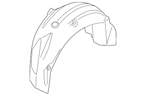 Rear left mudguard BMW 5 F10 11-16