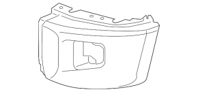 Front bumper bare left fang Toyota Tundra 14-21