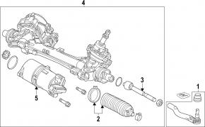 Steering rack Honda CRV 23- HEV Sport FWD electric