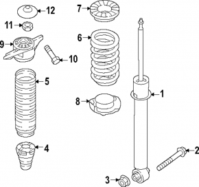 Rear left shock absorber Hyundai Tucson 22-25 1.6T HEV