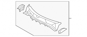 Metal wiper pan for Toyota Highlander 2013