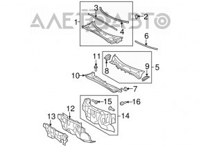 Metal wiper pan for Toyota Highlander 2013