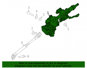 Steering column with EPS Kia Sorento 19-20 without start-stop button