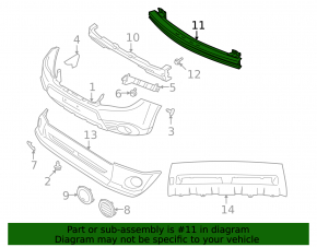 Subaru Forester 2008-2013 Front Bumper Reinforcement