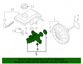 VW Jetta 19 brake master cylinder with reservoir and cap
