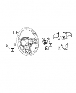 Steering wheel cover lower Dodge Charger 15-23