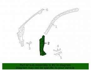 Front right body pillar Honda Accord 13-17