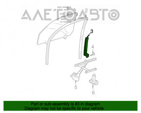 Front left door glass guide Lexus RX300 RX330 RX350 RX400h 04-09