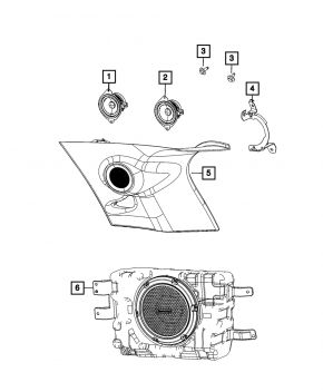 Speaker rear left Dodge Durango 11-17
