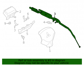 Airbag airbag side curtain right Mitsubishi Eclipse Cross 18-24