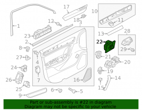 VW Touareg 11-17 mirror control with auto folding