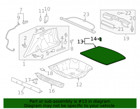 Trunk floor Honda CRV 17-22 black