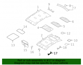 Ceiling handle left Audi Q7 4L 10-15