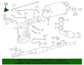 Mercedes W167 GLE 350 450 20-23 exhaust gas pressure sensor with tubes