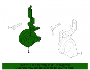 Right Low Beam Horn for Porsche Cayenne 19-26 with Bracket