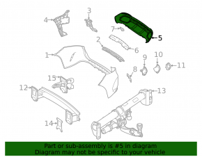 Mercedes W167 GLE 350 450 20-24 rear bumper lip, structure, under towbar, without parking sensors, broken fasteners