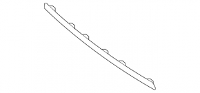 Front bumper molding, central lower, Mercedes S-class W222 63/65 AMG 18-20 coupe, black
