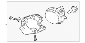 Right fog light Mazda3 MPS 09-13 sand, broken