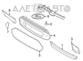 Ford Transit Connect MK2 13- Front Bumper Lower Grille