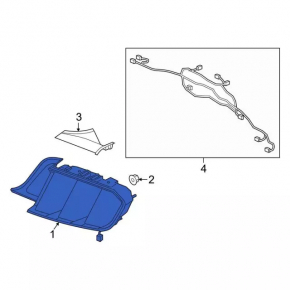 Left taillight Ford Mustang mk6 15-17 without chrome strip
