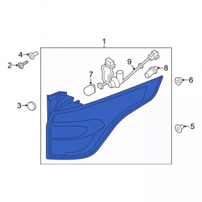 Outer wing light left Ford Escape MK3 17-19