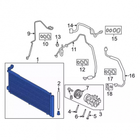 Air conditioning condenser radiator Ford Ecosport 18-22 2.0
