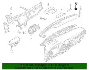 Right front panel trim for Ford Escape MK4 20-23 speakers, black