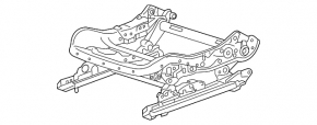 Left driver's seat runner for Chevrolet Volt 16 - mechanical, without frame