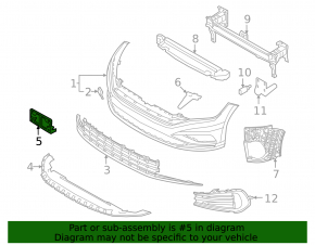 Front license plate area for VW Jetta 22-24