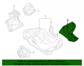 Engine mount bracket left BMW X5 F15 14-18 4.4T