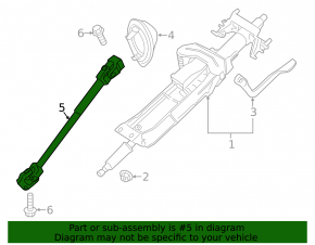 Steering joint for BMW 3 F30 12-18 RWD