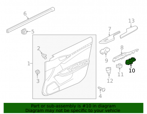 Front Left Window Regulator Honda Insight 19-22