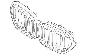 Radiator grille BMW X1 F48 16-22 2020-22