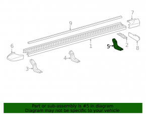 Rear left step sill bracket for Toyota Land Cruiser 2008-2021