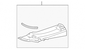 Left underhood trim for Lexus LX570 08-15 pre-restyling