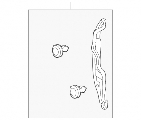 Left door-wing seal for Toyota Prius 30 10-15