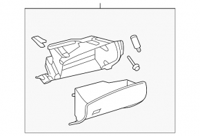 Glove box, glove compartment Toyota Highlander 2013 beige